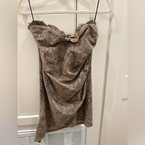 Strapless Majorelle Snakeskin Dress - Medium